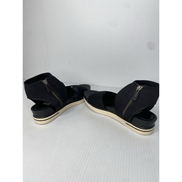 Eileen Fisher Knit-St Stretch Black Open Toe Platform Sandals Women’s Sz 9.5 - Picture 7 of 10